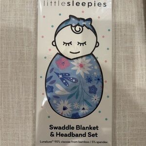 Little Sleepies Blue and White Owl Headband